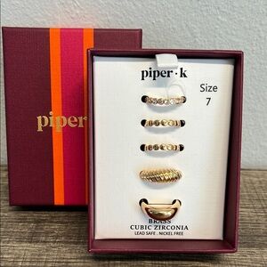Piper K | Stackable Ring Set | Size 7 & 9